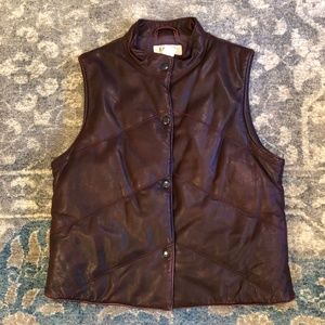 COPY - J. Crew Leather Puffer Bomber Vest